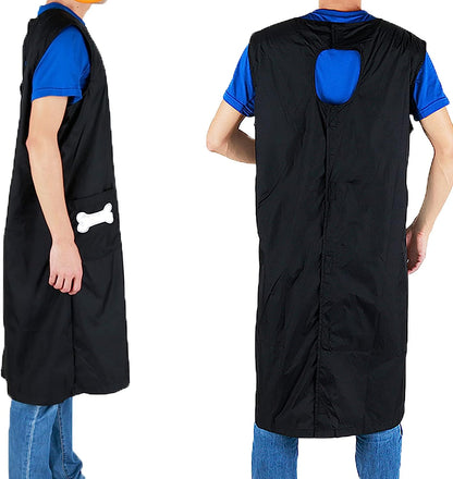 Grooming Smock,Anti-Static Smock for Dog Cat Barber Apron for Hair Salon,Workwear Barber for Women Men Pet Grooming Smock