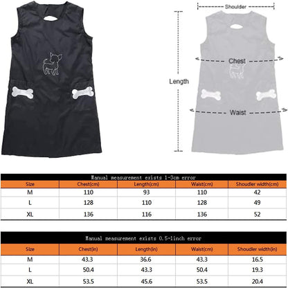 Grooming Smock,Anti-Static Smock for Dog Cat Barber Apron for Hair Salon,Workwear Barber for Women Men Pet Grooming Smock