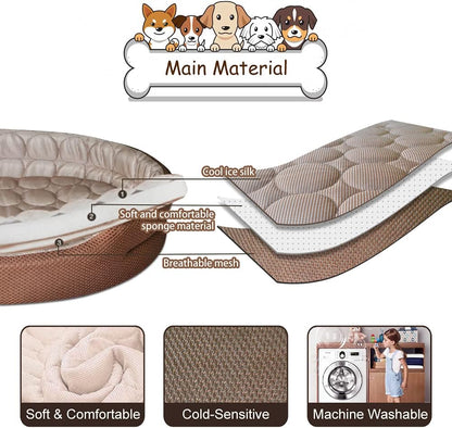 Cooling Cat Beds for Indoor Cats Small Dog Bed, Pet Cooling Bed Machine Washable Puppy Bed Breathable Pet Cooling Mat