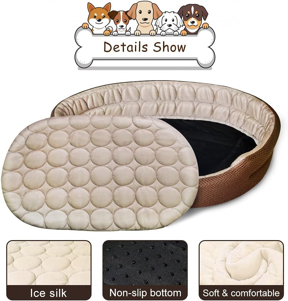 Cooling Cat Beds for Indoor Cats Small Dog Bed, Pet Cooling Bed Machine Washable Puppy Bed Breathable Pet Cooling Mat