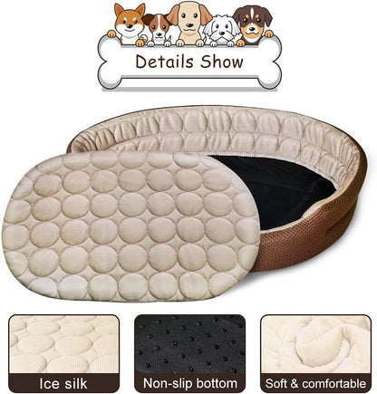 Cooling Cat Beds for Indoor Cats Small Dog Bed, Pet Cooling Bed Machine Washable Puppy Bed Breathable Pet Cooling Mat